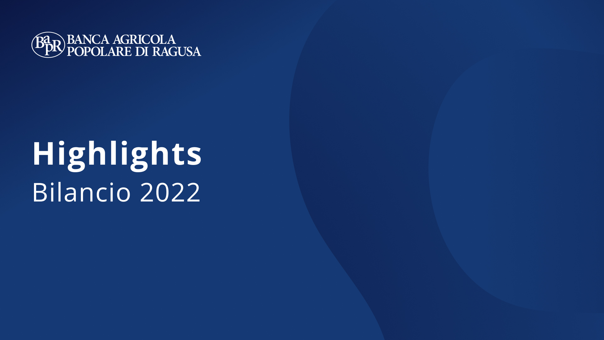 Copertina Highlights Bilancio 2022